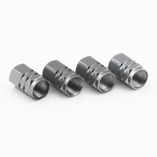 Tappi Per Valvole Per Pneumatici Per Auto In Alluminio Da 4 Pezzi Copristelo + - Picture 6 of 24