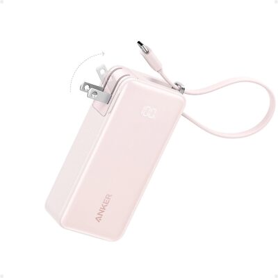 Anker 3-in-1 Power Bank 10000mAh Built-in Cable 30W USB-C Charger