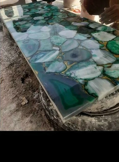 36” x 22" Agate Coffee Console Table Top / agate Counter Top Handmade home decor - Image 2 of 3