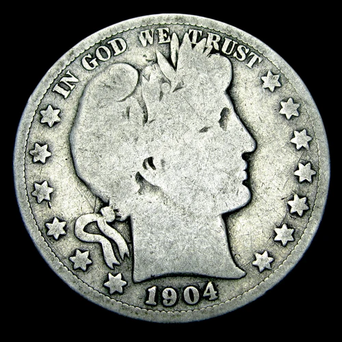 1904-S Barber Half Dollar Silver -- Nice Condition Low Mintage Coin ----   #873K