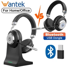Wireless Headset with Microphone USB Dongle Bluetooth Headphone for PC/Phone
