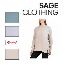 Sage Ladies' Scuba Cozy Top Side Pockets Tunic Length D43