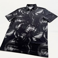  80 NWT Men's ADIDAS Golf Black Ultimate 365 Movement Mesh Polo Tee Top MEDIUM