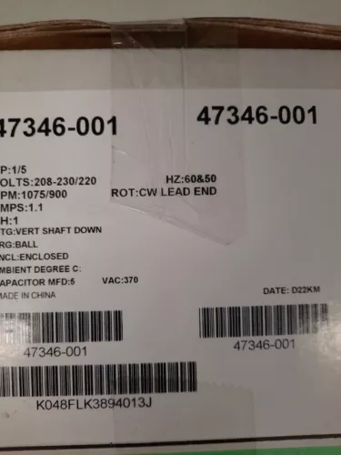 ALLIED/LENNOX/DUCANE/ARMSTRONG MOTOR- R47346-001 - 1/5HP 208/230V