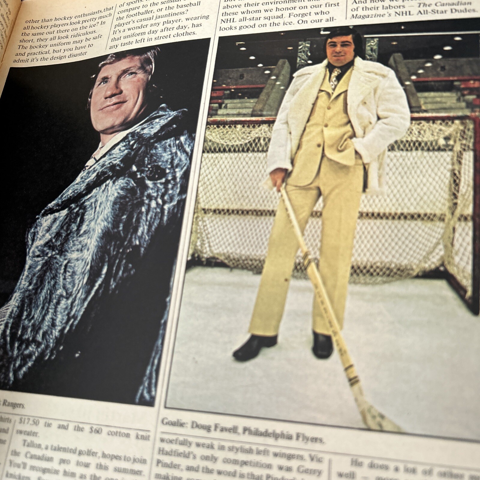 Canadian Magazine 1972 Best Dressed NHL AllStars Hockey Players JC Tremblay Cov eBay