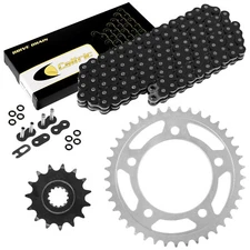 Black Drive Chain & Sprockets Kit fits Honda CBF500 / CBF500 ABS 2004 2005-2008
