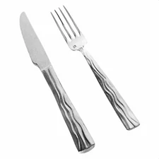 Fortessa DORADA 18/10 Stainless Silverware Rippled Glossy Flatware CHOOSE