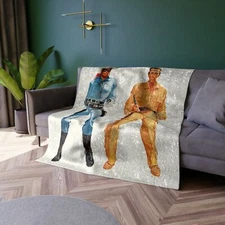 The Lone Ranger & Tonto Retro Cowboy Crushed Velvet Blanket - Western Decor,  