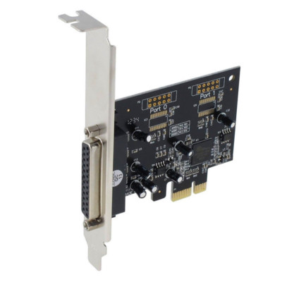 DB25 One Parallel Port LPT Printer to PCI-E Express Card Converter Adapter Win7