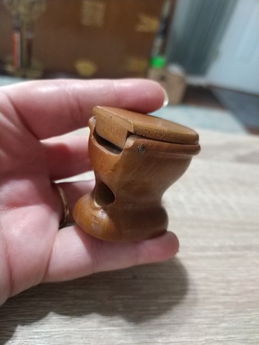 Portasigarette wc novità legno intagliato vintage? Parte ciotola pipa? - Foto 4 di 9