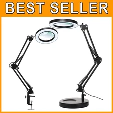 10X Magnifying Glass with LED Light and Stand