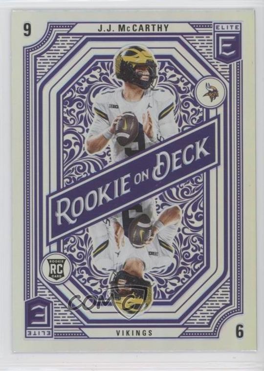 2024 Panini Donruss Elite Rookie On Deck JJ McCarthy #13 RC 7rv