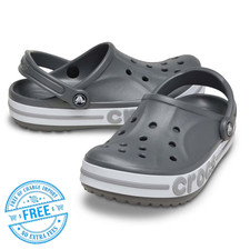 Crocs Unisex Bayaband Clog Men's Women's Lightweight, Slate Grey/Multi Size US