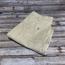 Carhartt Carpenter Work Pants Khaki Relaxed Fit Mens 38x32 Actual
