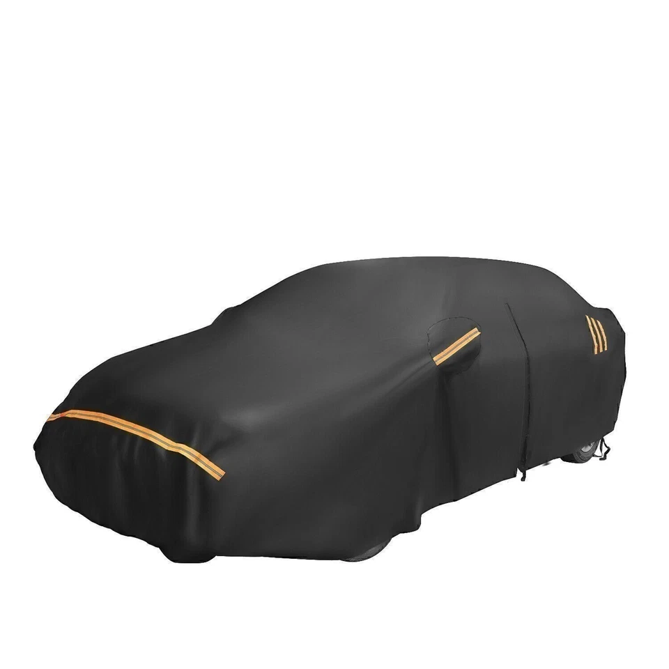 210D Cubierta Coche UV Sol Nieve Resistente al Polvo Exterior Protección y Cremallera Puerta Foto 2 de 4