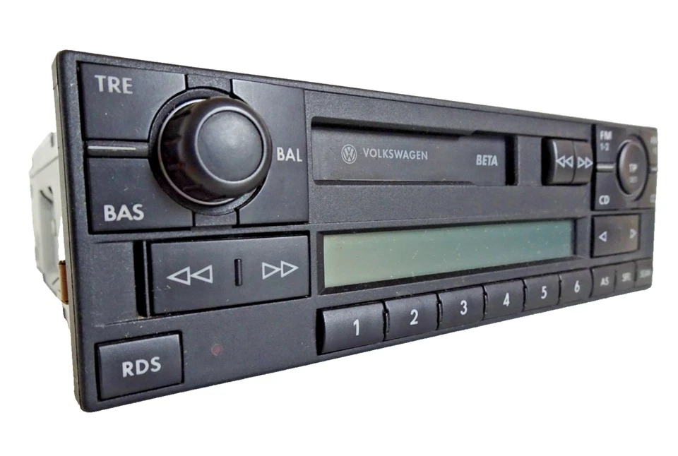 VW Original Radio beta CD mit Anleitung & Code 1J0035152E blaue Beleuchtung - Bild 3 von 4