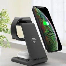 3 In 1 Fast Charging Station Wireless Charger Stand Wireless Quick Charge Dock F