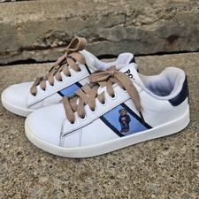 Polo Sneakers Boys US 2 Ralph Lauren White Quilted Polo Bear Shoes White Lace