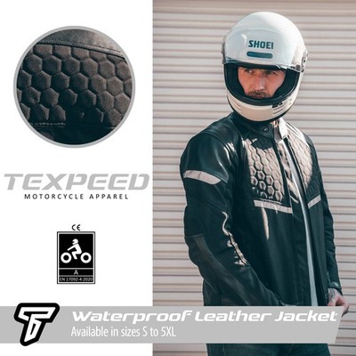 Leder Motorrad Motorrad Jacke Wasserdicht Biker Race mit Original CE Rüstung