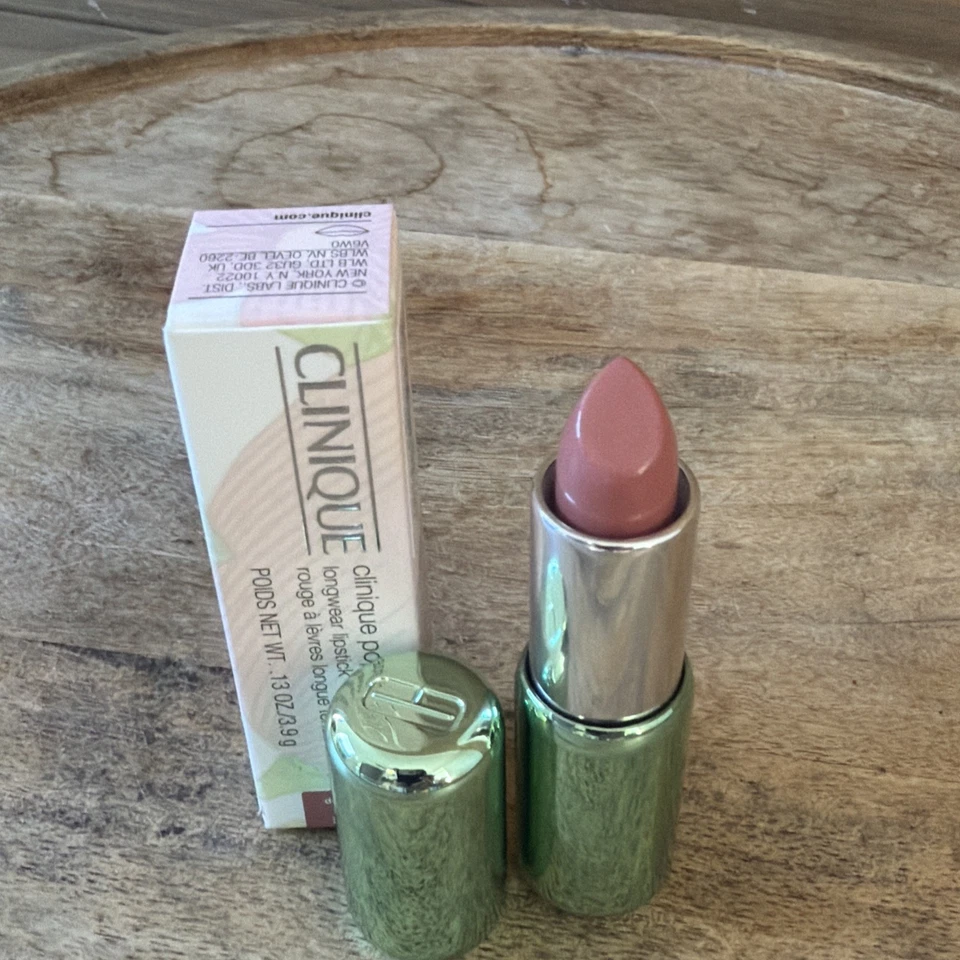 Clinique Pop Longwear Lipstick - 01 nude pop SHINE, .13 oz/3.9g FULL size NEW - Image 3 of 4