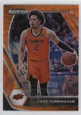 2021 Prizm Draft Picks Variation Orange Wave 69/75 Cade Cunningham Rookie RC 8mm