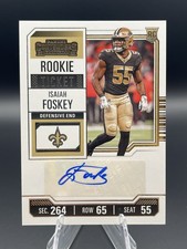 2023 Panini Contenders Isaiah Foskey Ticket Auto #239 New Orleans Saints Rookie