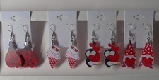 Valentines Whimsical Love Critters Drop Earrings