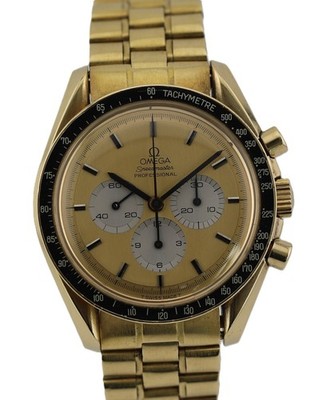 Omega Speedmaster Moonwatch ''APOLLO XI 1969'' 18k / 750 Gold No.069 Herrenuhr B&P