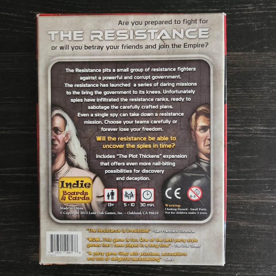 The Resistance The Dystopian Universe Strategy Card Game by Indie Boards & Cards - Image 3 of 4