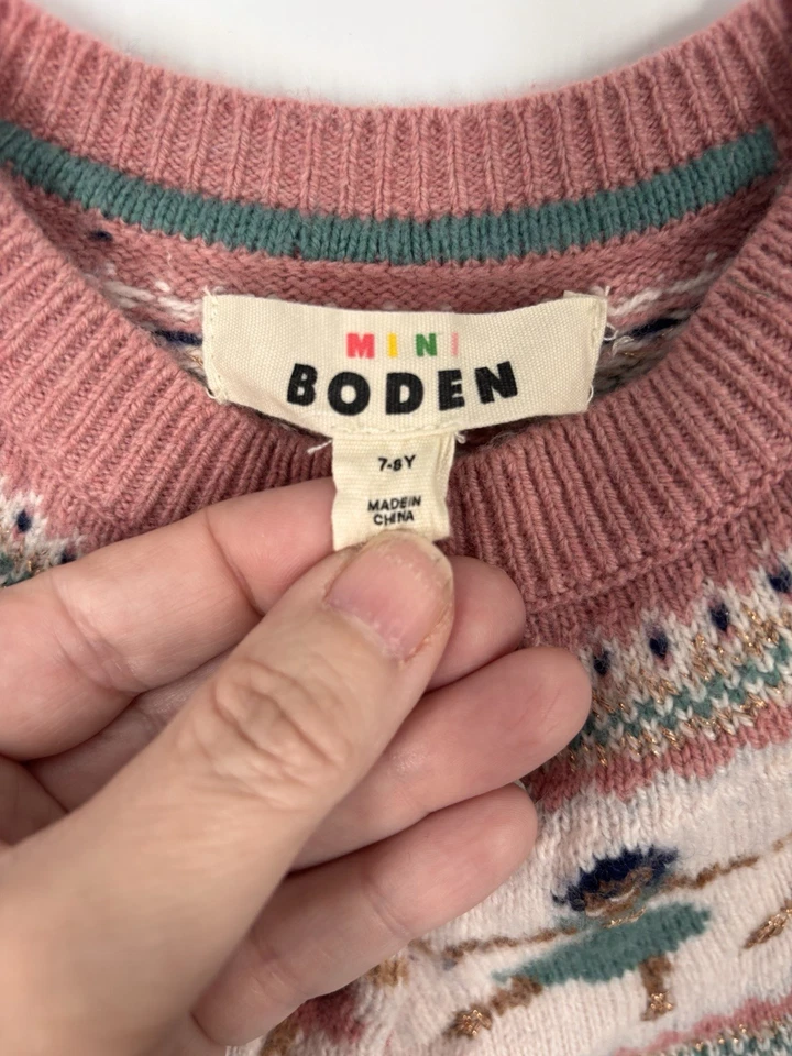 Cárdigan Mini Boden Ballet Navidad Cascanueces Bailarina Isla Feria Talla 7-8 Preppy Foto 2 de 4