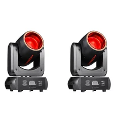 2PC 180W LED Moving Head lights Mini Beam & 3D Spot& Halo Effect Rotating Prisms