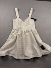 Lulus Tweed Babydoll Dress Sweetheart Neck Fit Flare Mini Horsehair Hem NWT