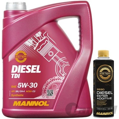 5L MANNOL DIESEL TDI 5W30 ÖL MOTORÖL+MANNOL ESTER KRAFTSTOFF DIESEL ADDITIV