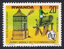 1977 Rwanda 20c World Telecommunications Day ⭐️ Stamp 1519 As scans