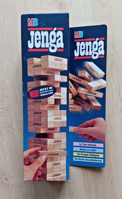 MB Jenga Klassiker Geschicklichkeitsspiel aus Holz (Retro-Look)