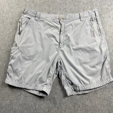 Carhartt Force Cargo Shorts Mens 40 Gray Relaxed Fit Ripstop Workwear Quick Dry