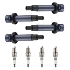 4pack Ignition Coil + Spark Plug For Toyota Echo Prius Yaris L4 1.5L UF316 5464