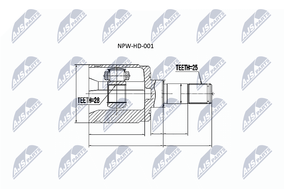 NPW-HD-001 NTY Joint Kit, drive shaft for HONDA - Image 7