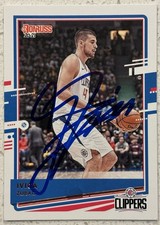 Ivica Zubac Signed 2020-21 Panini Donruss #133 IP Autographed Card LA Clippers