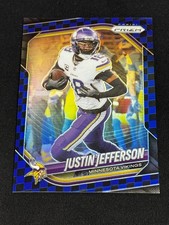 2025 Panini Prizm - Justin Jefferson #81 Black & Blue Checker Prizm