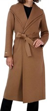 Elie Tahari Maxi Double Face Belted Wrap Coat Size XL
