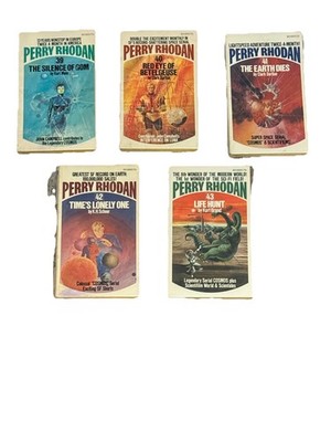 Perry Rhodan Vintage Science Fiction Paperback Lot #8 Episodes 39-43 1st Edition