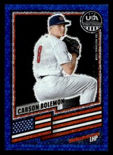 2026 Panini USA Baseball Stars & Stripes Carson Bolemon 61 Blue Disco Prizm /149