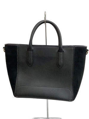 ZARA Tote Bag PVC Black Plain RN77302