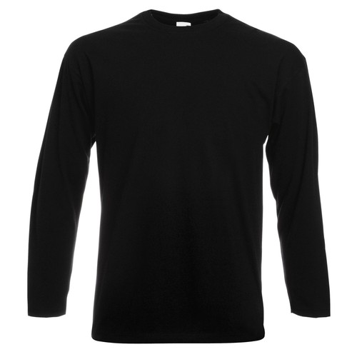 Fruit Of The Loom Mens Valueweight Crew Neck Long Sleeve T-Shirt (BC331)