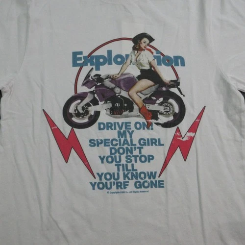 Exploration Motorcycle Shirt Mens Small White CEEC Drive On Graphic Tee NWT image 2