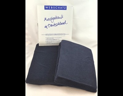 Webschatz Spannbetttücher Frottee-Stretch blau-schwarz NEU 2x 90-100 cm x 200 cm