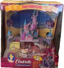 VINTAGE NEW Mattel 1995 DISNEY Tiny Collection CINDERELLA Enchanted Castle LIGHT