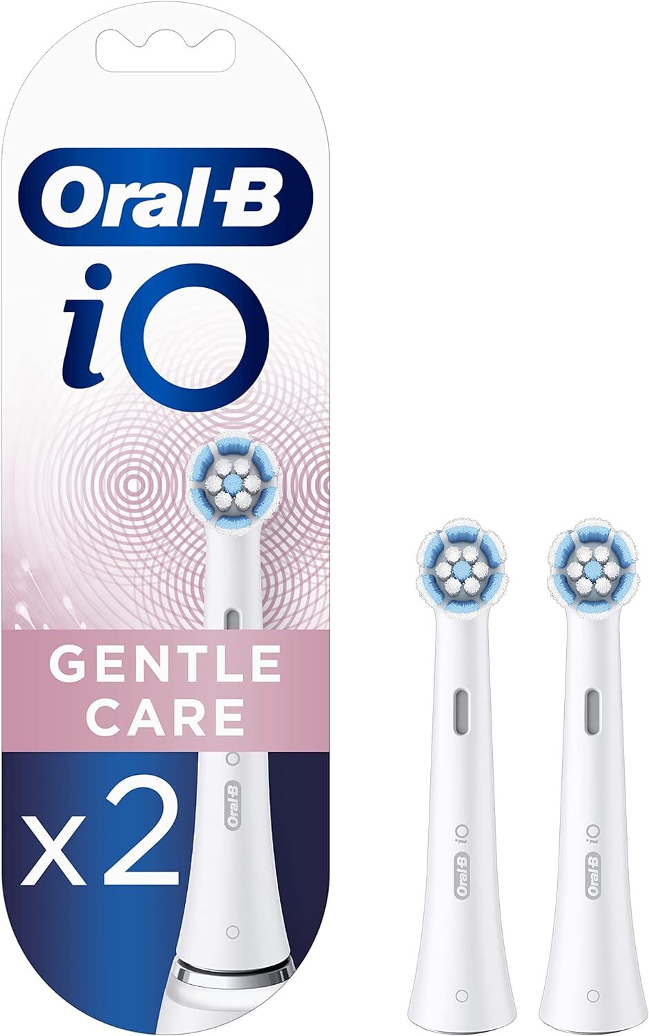 Oral-B iO Gentle Care Testine Spazzolino 2 unità (Confezione da 1), Bianco