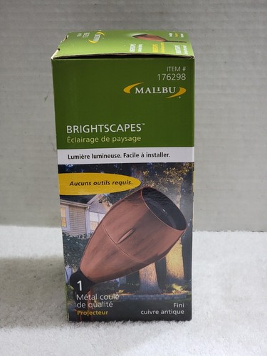 MALIBU BRIGHSCAPE LANDSCAPE LIGHTING PREMIUM CAST METAL FLOODLIGHT COPPER 176298 - Picture 3 of 6
